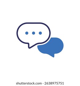 Social Media Message Icon Design. Conversation Chat Bubble Icon - Vector illustration eps 10