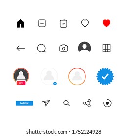 Social Media, Messenger und Chat-App Symbol Vektorgrafik.