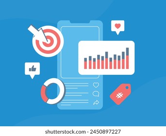 Social Media Metriken - Einblicke in Analytik, Publikumsbeteiligung und Leistungsüberwachung. Optimierung der SMM-Strategie durch Nachverfolgen von Likes, Shares, Kommentaren und Follower-Wachstum