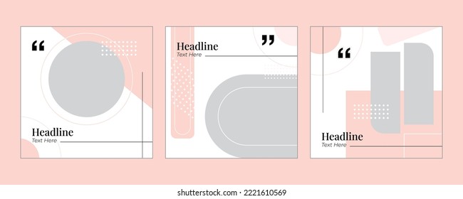 Social media minimalist post template. Vector Illustration.