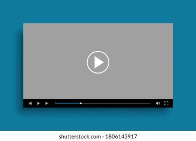 Social Media Modern Video Player Mockup Template Design