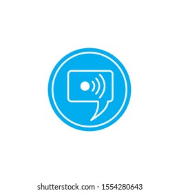 Social media and multimedia bubble icon, Apps communication digital marketing and internet theme Vector illustration
