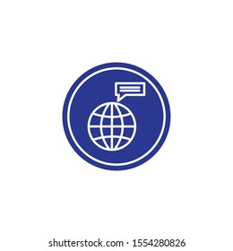 Social media and multimedia bubble icon, Apps communication digital marketing and internet theme Vector illustration
