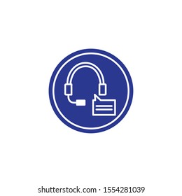 Social media and multimedia headphones icon, Apps communication digital marketing and internet theme Vector illustration