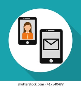 Social media. multimedia icon. online concept, vector illustration