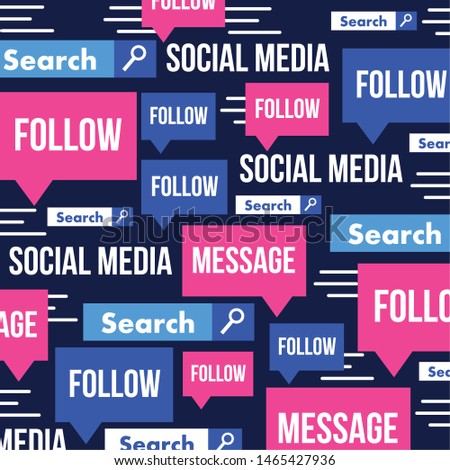 Social media and multimedia icon set, Apps communication and digital marketing theme Colorful design Vector illustration