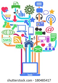 social media network background
