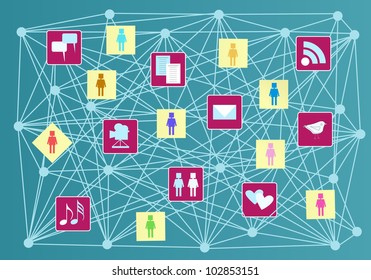 social media and social network concept