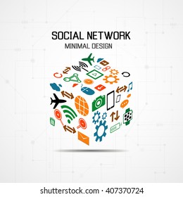Social media network concept