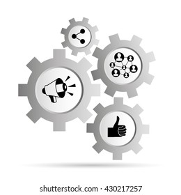 social media and network concept