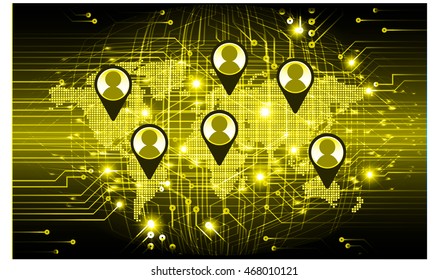 Social media network concept. design vector illustration with social media icons and world map. Global network mesh. Social communications background. Earth map.