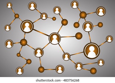 Social media network concept. design vector illustration with social media icons and world map. Global network mesh. Social communications background. Earth map