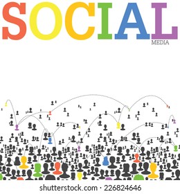 Social Media Network Concept. Vector