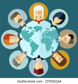 social media network connection chatting concept