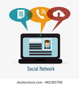 social media network globe isolated
