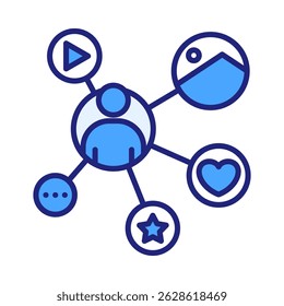 Icon-Element für Social Media Network für Design