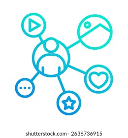 Social Media Network Icon Element For Design