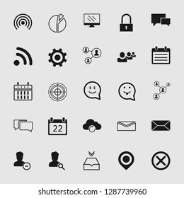 social media and network icon set - Vector