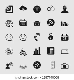 social media and network icon set - Vector
