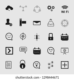 social media and network icon set 