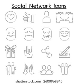 Social media and Social Network icon set