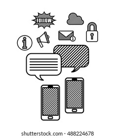 social media network icon vector illustration design