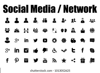 sosiaalinen media ja verkko kuvakkeet
