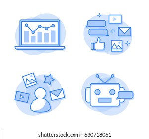 Social media network icons