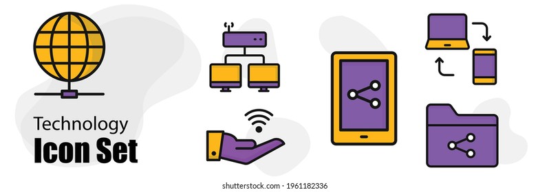 social media and network icons set, information technology. Collection of hosting thin line icons. data analytic and social network icons set.
