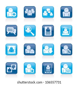 Social Media and Network icons - vector icon set