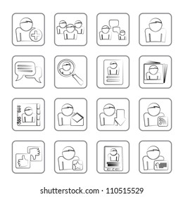Social Media and Network icons - vector icon set