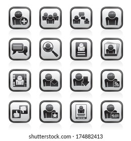 Social Media and Network icons - vector icon set