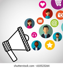 social media network icons vector illustration design