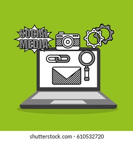 social media network icons vector illustration design