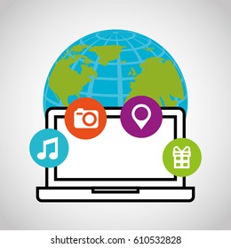 social media network icons vector illustration design