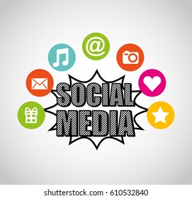 social media network icons vector illustration design
