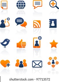 Social Media and network icons, vector set