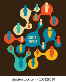 Social Media and network illustration