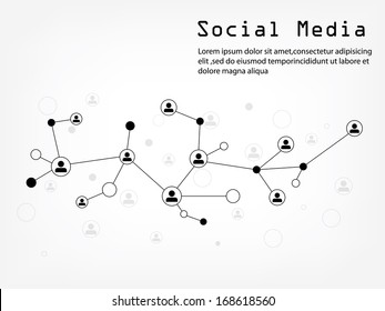 Social Media Network Illustration, Vector