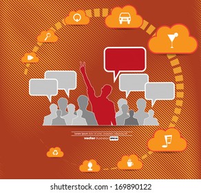 Social Media and network illustration. Vector 