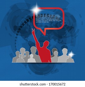 Social Media and network illustration. Vector