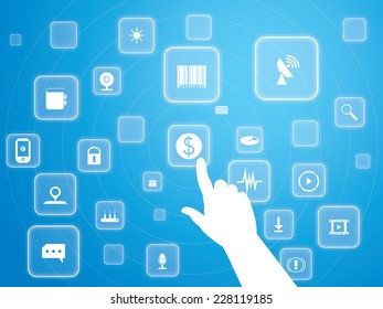 Social Media Network Illustration, Vector 