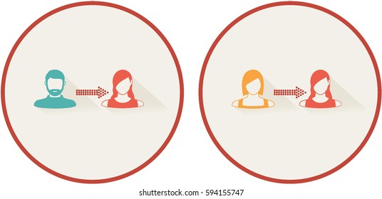 Social Media , Network Illustration, Vector, Icon