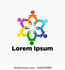 Social media network logo with full color