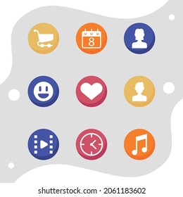 social media network set icons