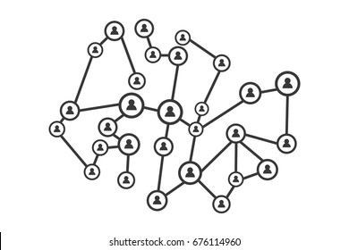 Social Media Network Technology. Vector Illustration