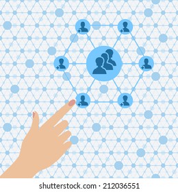 social media network - vector illustration. eps 8