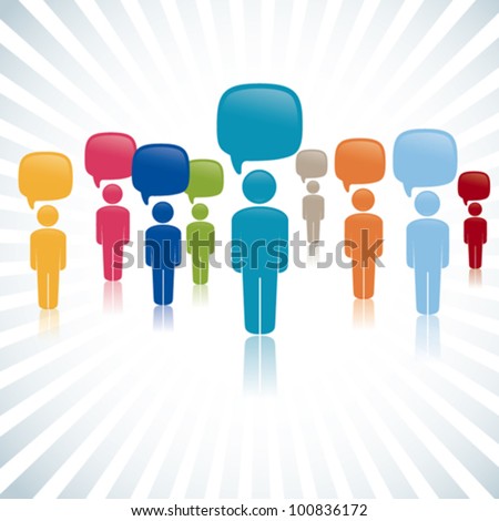 Social media network, vector illustration