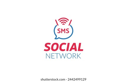 Social media network - vector logo template concept illustration. Message communication creative abstract sign.