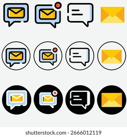  Social Media-Netzwerk, Vektor-Logo-Set-Sammlung, Nachrichtensymbol-Set, Chat-Symbol-Set, Kommunikations-Symbol.